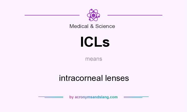 What does ICLs mean? It stands for intracorneal lenses