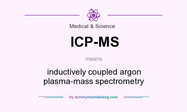 What does ICP-MS mean? It stands for inductively coupled argon plasma-mass spectrometry