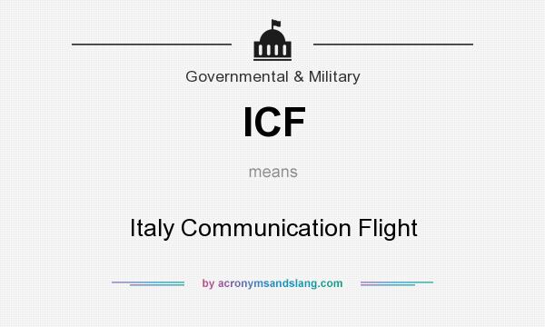 What does ICF mean? It stands for Italy Communication Flight