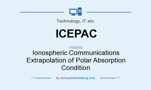 What does ICEPAC mean? It stands for Ionospheric Communications Extrapolation of Polar Absorption Condition