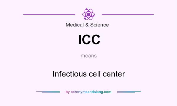 What does ICC mean? It stands for Infectious cell center