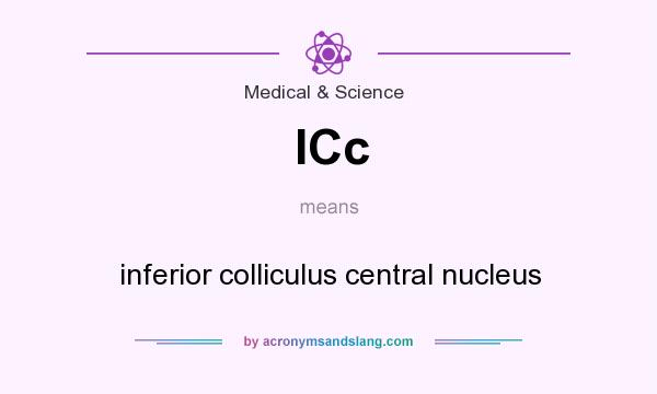 What does ICc mean? It stands for inferior colliculus central nucleus