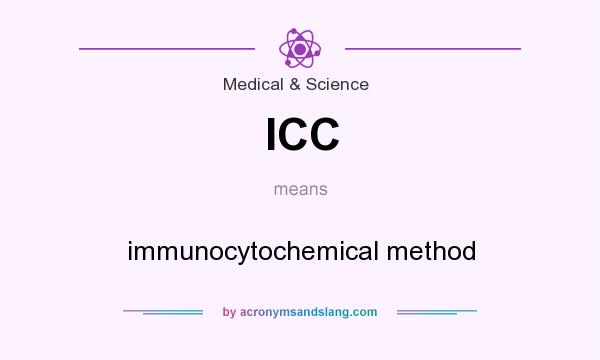 What does ICC mean? It stands for immunocytochemical method