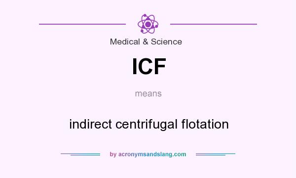 What does ICF mean? It stands for indirect centrifugal flotation