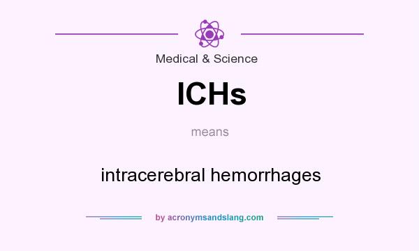 What does ICHs mean? It stands for intracerebral hemorrhages