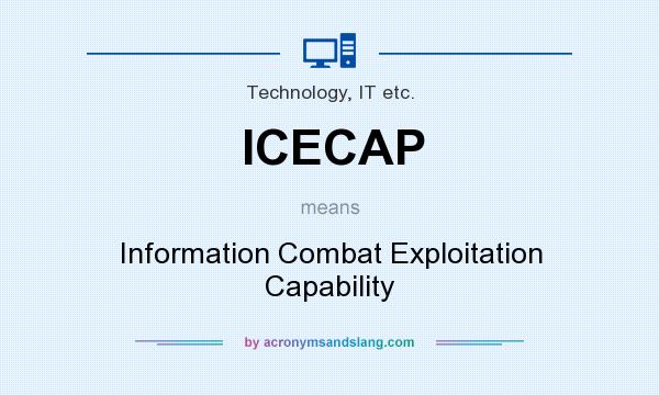 What does ICECAP mean? It stands for Information Combat Exploitation Capability