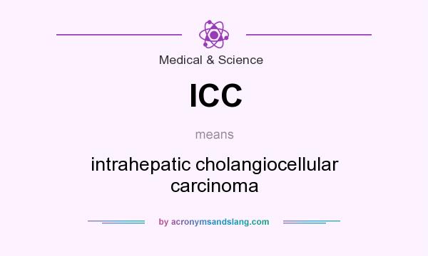 What does ICC mean? It stands for intrahepatic cholangiocellular carcinoma