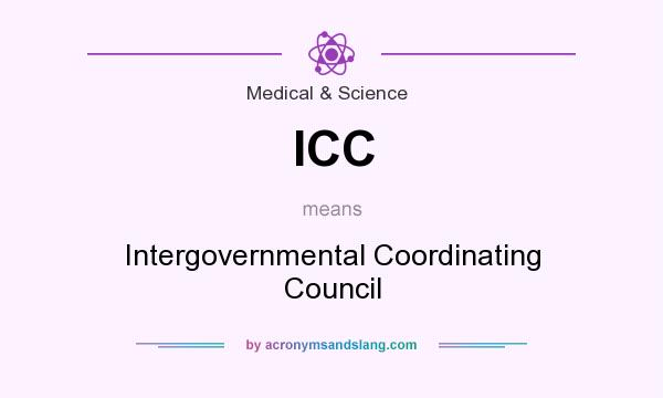 What does ICC mean? It stands for Intergovernmental Coordinating Council