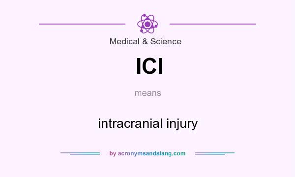 What does ICI mean? It stands for intracranial injury