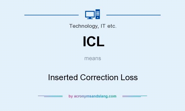 What does ICL mean? It stands for Inserted Correction Loss