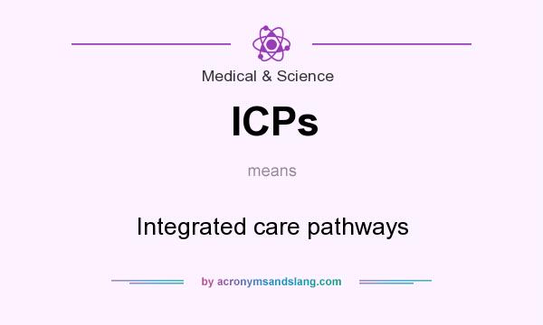 What does ICPs mean? It stands for Integrated care pathways