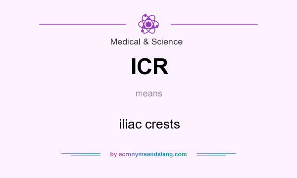 What does ICR mean? It stands for iliac crests