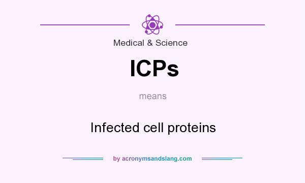 What does ICPs mean? It stands for Infected cell proteins