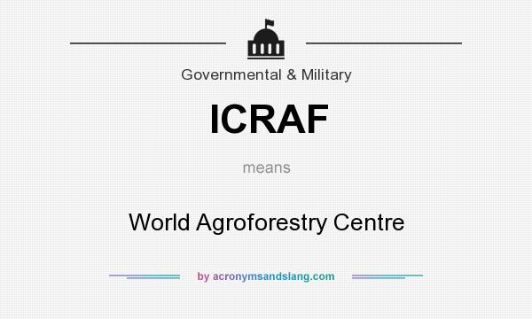 What does ICRAF mean? It stands for World Agroforestry Centre