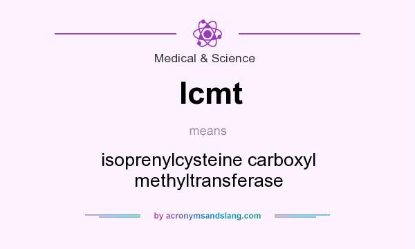 What does Icmt mean? It stands for isoprenylcysteine carboxyl methyltransferase