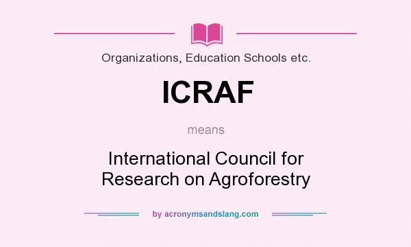 What does ICRAF mean? It stands for International Council for Research on Agroforestry