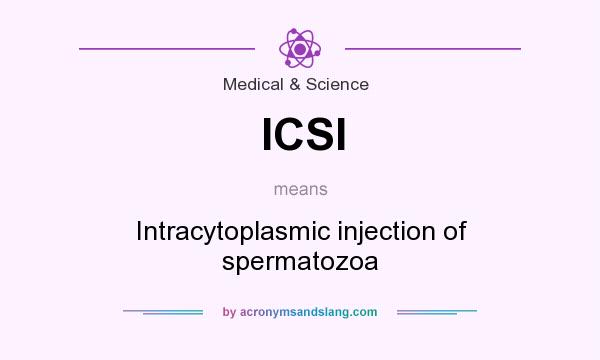 What does ICSI mean? It stands for Intracytoplasmic injection of spermatozoa