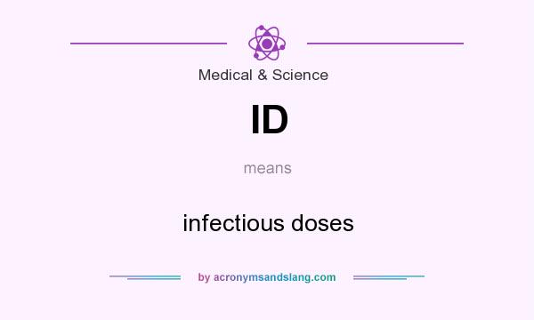What does ID mean? It stands for infectious doses