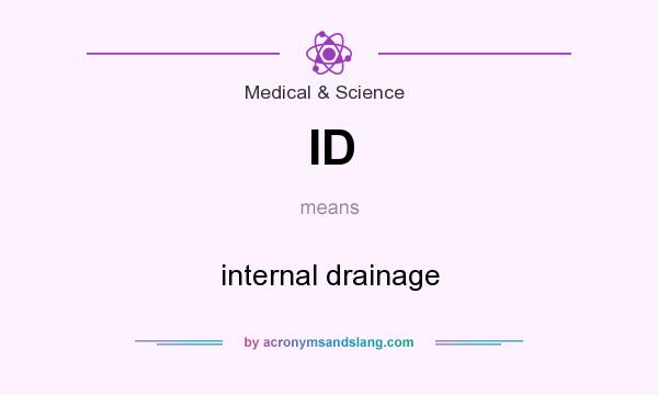 What does ID mean? It stands for internal drainage