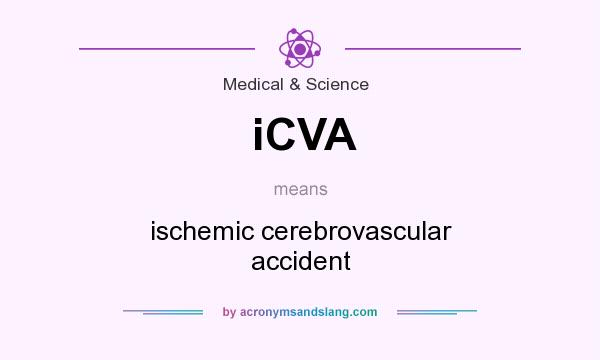 What does iCVA mean? It stands for ischemic cerebrovascular accident