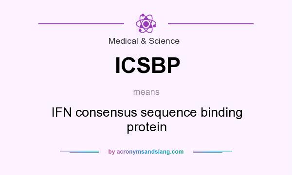 What does ICSBP mean? It stands for IFN consensus sequence binding protein
