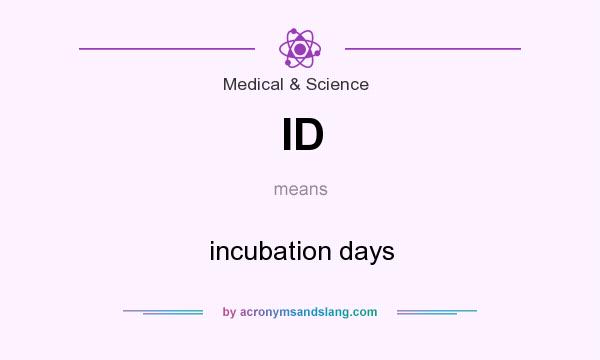 What does ID mean? It stands for incubation days