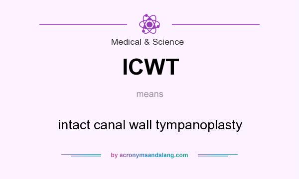 What does ICWT mean? It stands for intact canal wall tympanoplasty