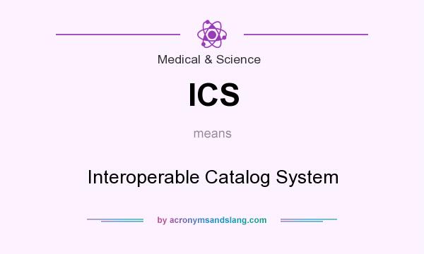 What does ICS mean? It stands for Interoperable Catalog System