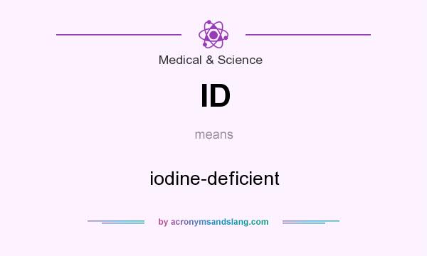 What does ID mean? It stands for iodine-deficient