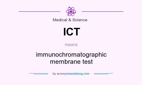 What does ICT mean? It stands for immunochromatographic membrane test