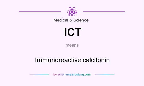What does iCT mean? It stands for Immunoreactive calcitonin