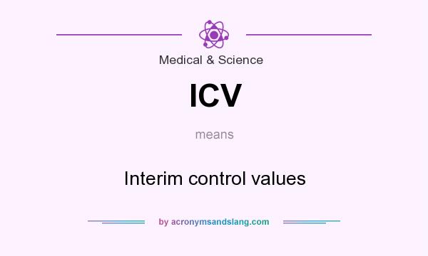 What does ICV mean? It stands for Interim control values