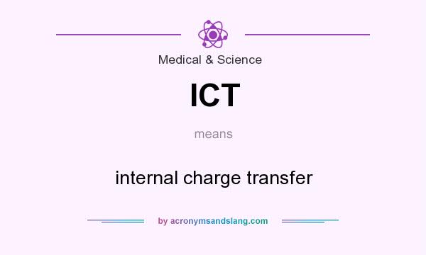 What does ICT mean? It stands for internal charge transfer