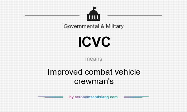 What does ICVC mean? It stands for Improved combat vehicle crewman`s