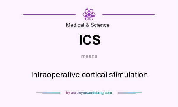 What does ICS mean? It stands for intraoperative cortical stimulation