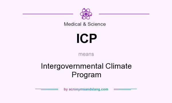 What does ICP mean? It stands for Intergovernmental Climate Program