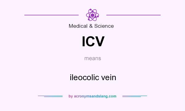 What does ICV mean? It stands for ileocolic vein