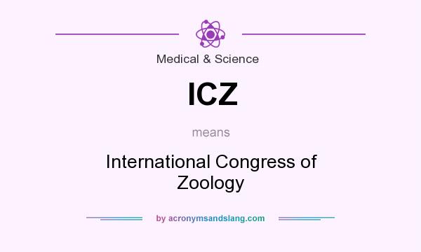 What does ICZ mean? It stands for International Congress of Zoology