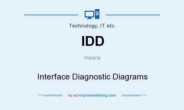 What does IDD mean? It stands for Interface Diagnostic Diagrams