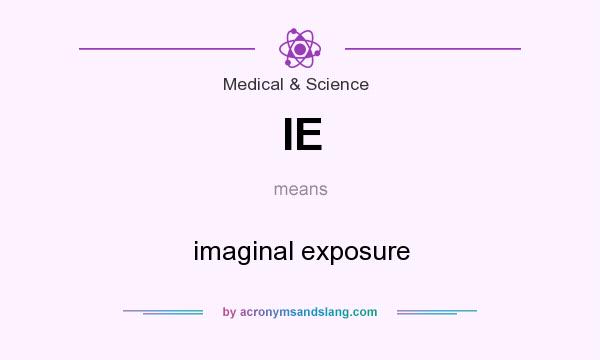 What does IE mean? It stands for imaginal exposure
