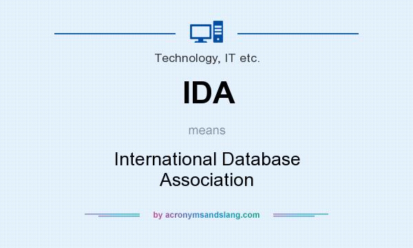 What does IDA mean? It stands for International Database Association