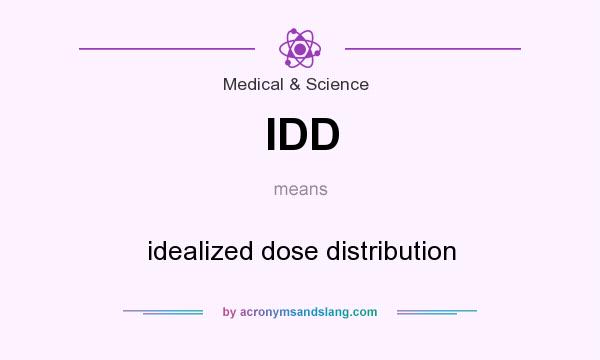 What does IDD mean? It stands for idealized dose distribution