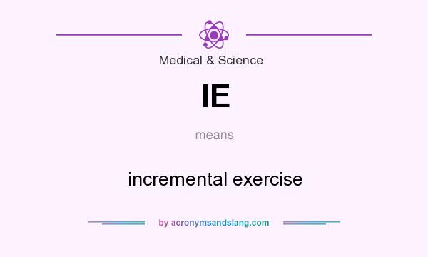 What does IE mean? It stands for incremental exercise