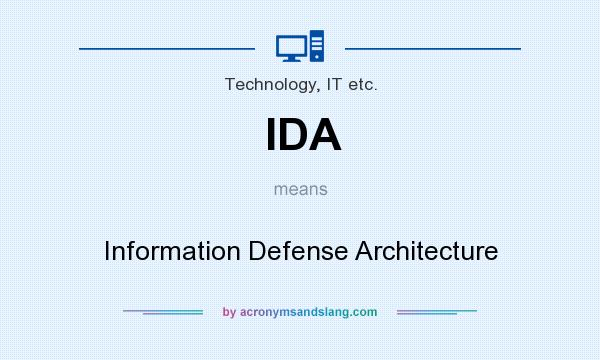What does IDA mean? It stands for Information Defense Architecture