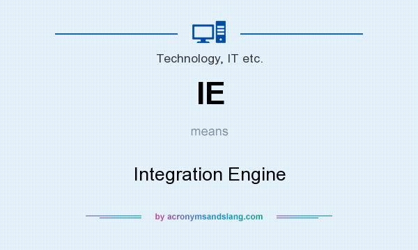 What does IE mean? It stands for Integration Engine