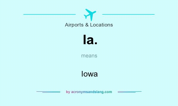 What does Ia. mean? It stands for Iowa