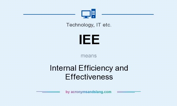 What does IEE mean? It stands for Internal Efficiency and Effectiveness