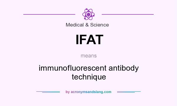 What does IFAT mean? It stands for immunofluorescent antibody technique