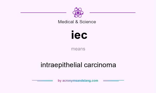 What does iec mean? It stands for intraepithelial carcinoma