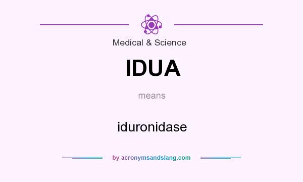 What does IDUA mean? It stands for iduronidase